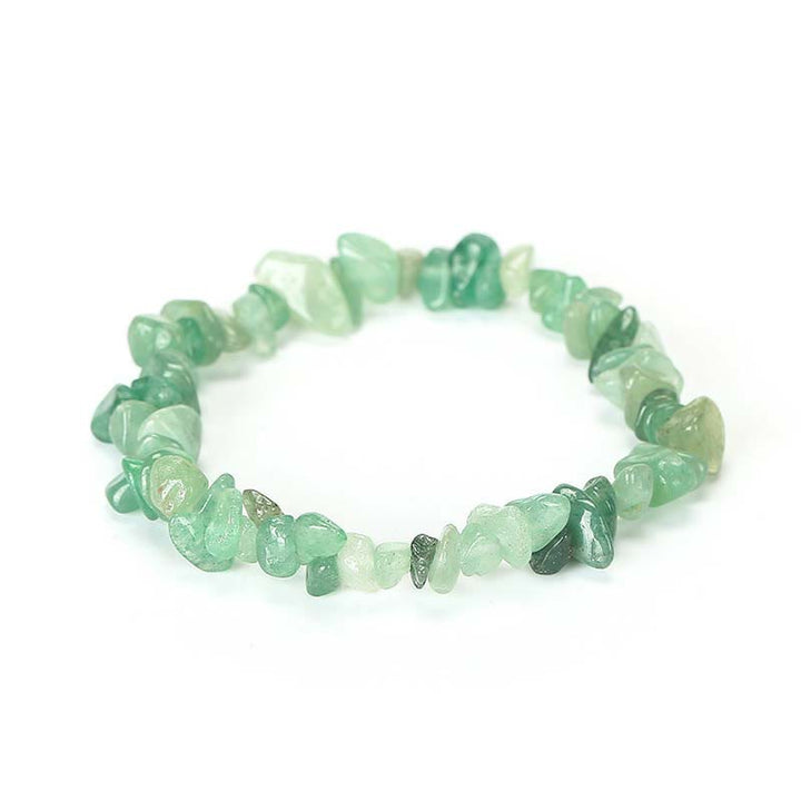 Pulsera calmante de calidez de piedra de cristal de forma irregular natural