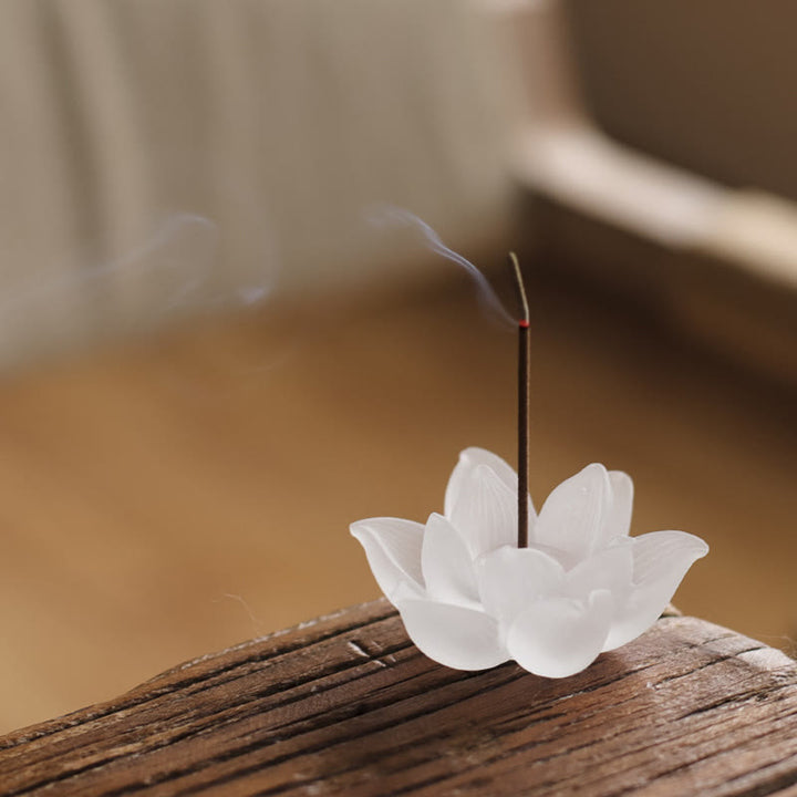 Quemador de incienso Mini Lotus Liuli Crystal Healing Meditation Stick - image 1