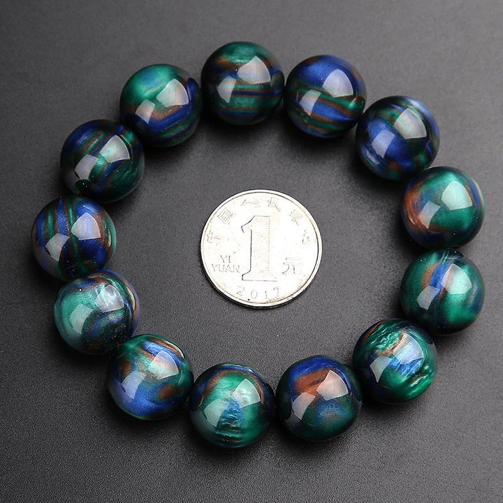 Anillo de pulsera positiva Mala de sauce marino colorido con Buddha Stones