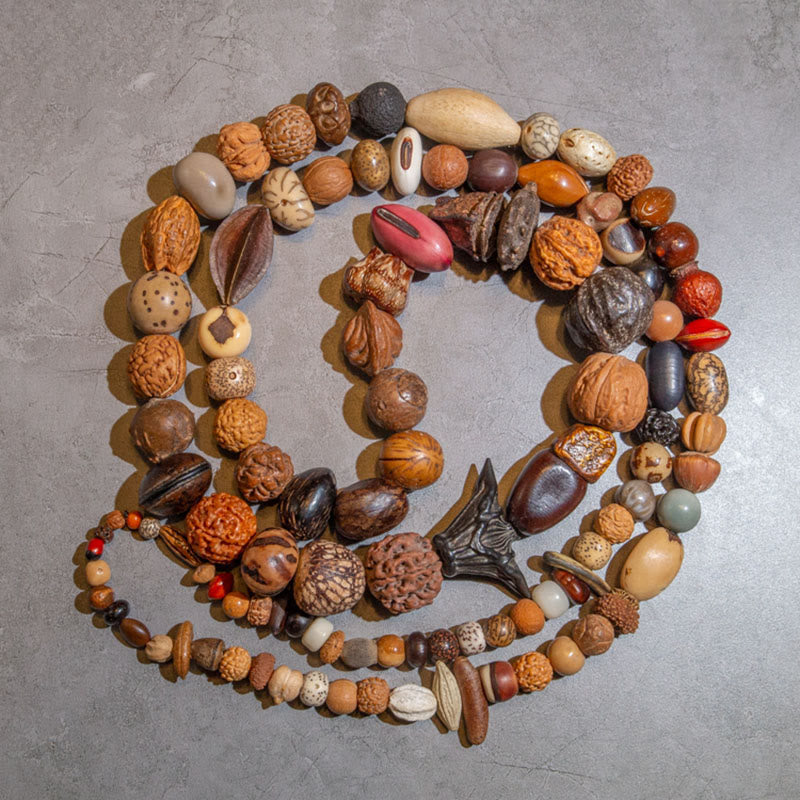 Buddha Stones 108 cuentas de Mala, semilla de Bodhi, pulsera de suerte y riqueza, Mala de muñeca