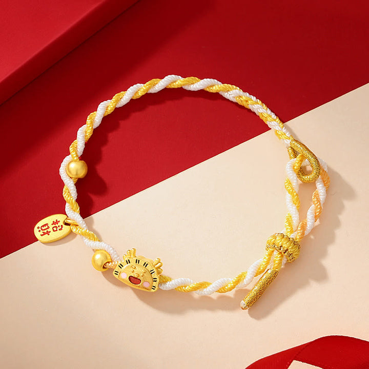❗❗❗Una oferta flash: pulsera trenzada con Buddha Stones de plata de ley 925 con diseño de bola de masa del año del dragón que atrae la suerte y la fortuna