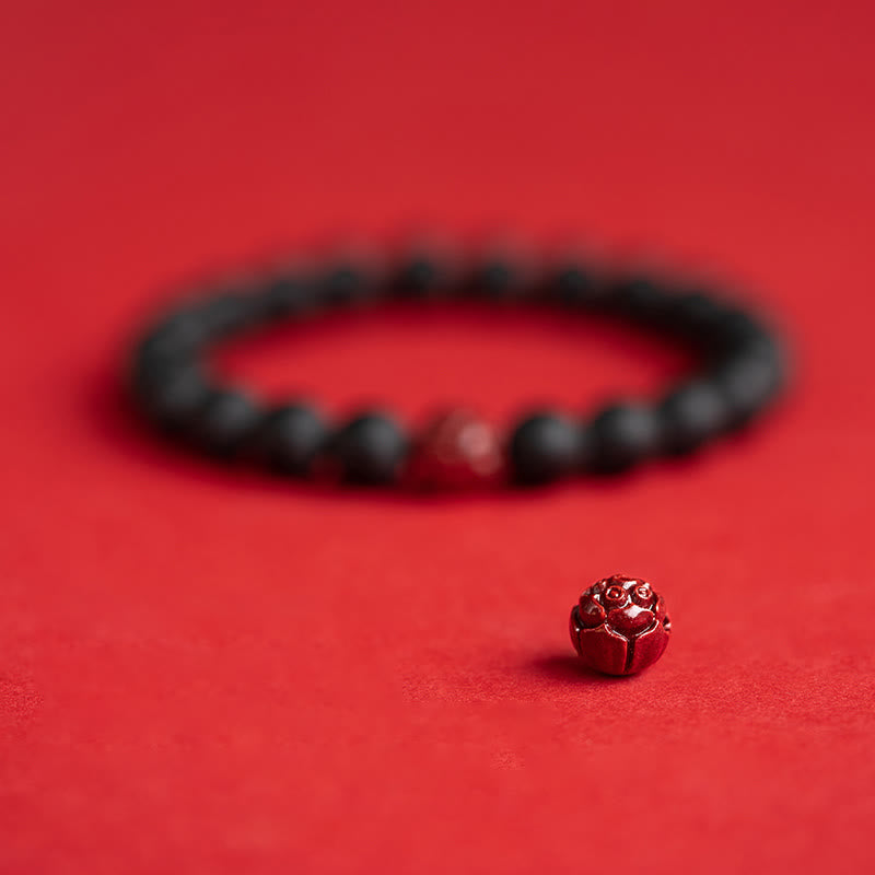 Pulsera curativa de loto cinabrio de ciprés tibetano