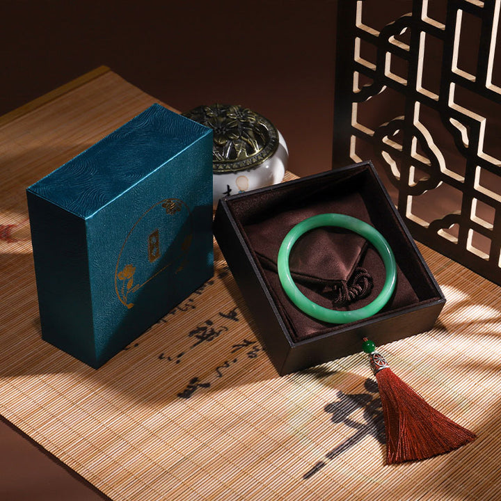 Caja de regalo con borlas de caja de almacenamiento de joyería de loto vintage
