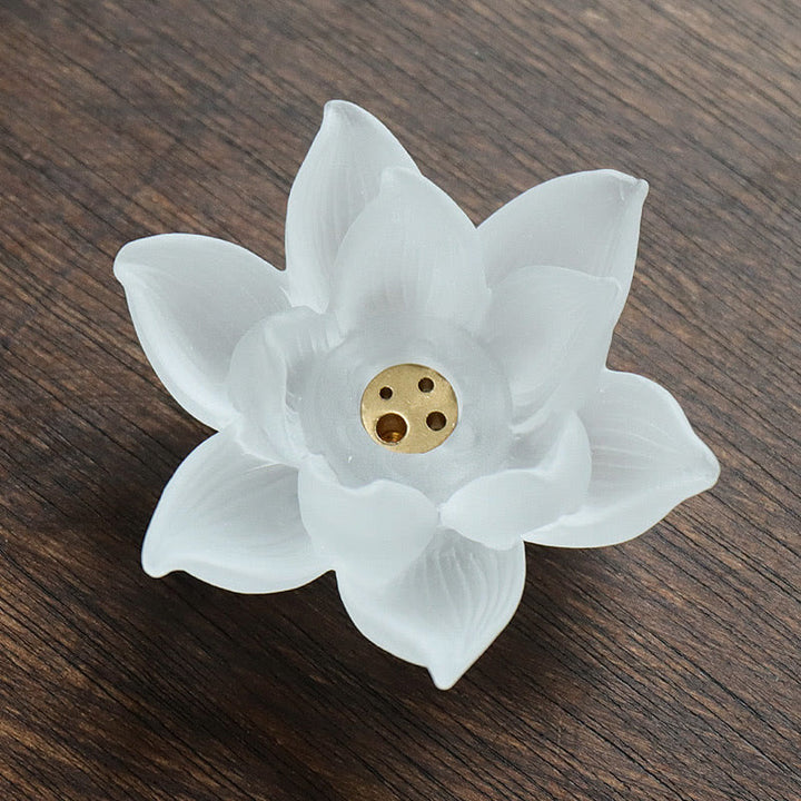 Quemador de incienso Mini Lotus Liuli Crystal Healing Meditation Stick