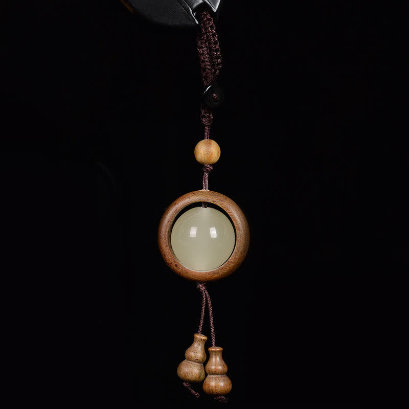 Buddha Stones, sándalo rojo, madera de ébano, sándalo verde, cuentas luminosas de la suerte, calabaza, llavero de la paz