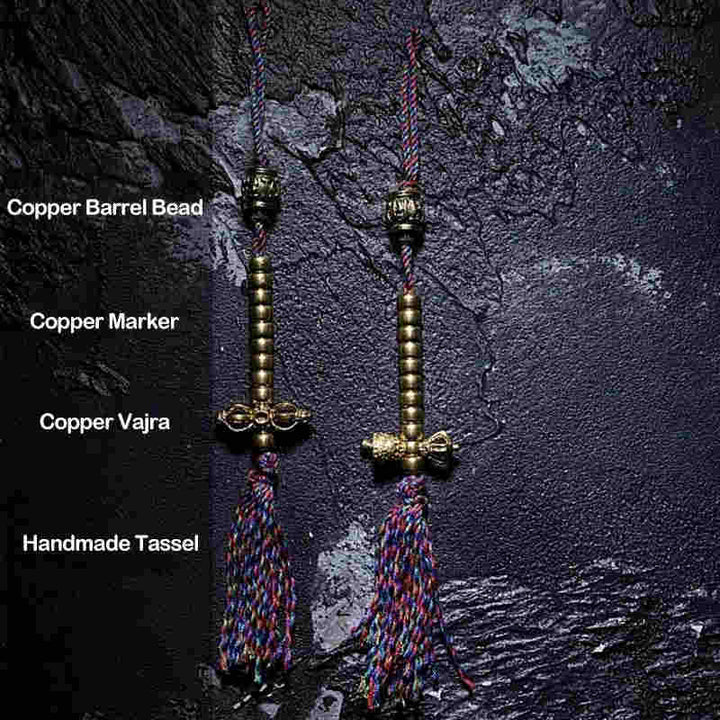 Tíbet 108 Mala cuentas púrpura semilla Bodhi Bagua Vajra pulsera auspiciosa