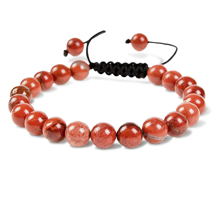 Pulsera de macramé ajustable unisex con cuentas de cristal de piedras preciosas de poder curativo natural de Buddha Stones