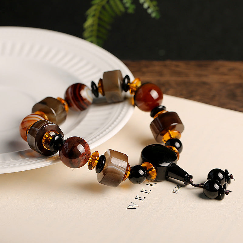 Pulsera de la Suerte de Sardonyx Natural