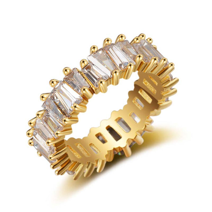 Anillo de riqueza de cobre con patrón simple