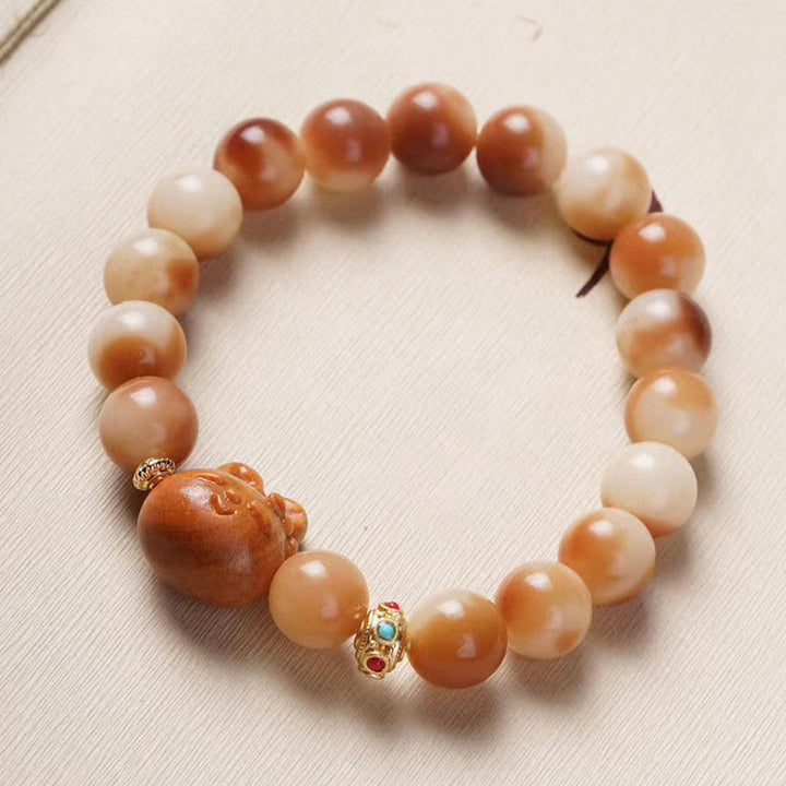 Pulsera de la paz del conejo encantador de la semilla de Bodhi natural de las Buddha Stones