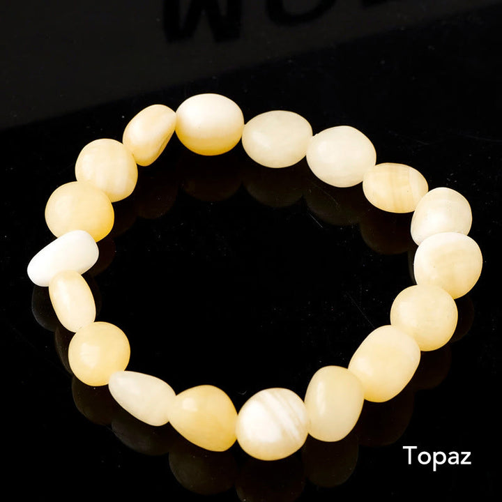 Pulsera de conciencia espiritual de piedra de cristal de forma irregular natural