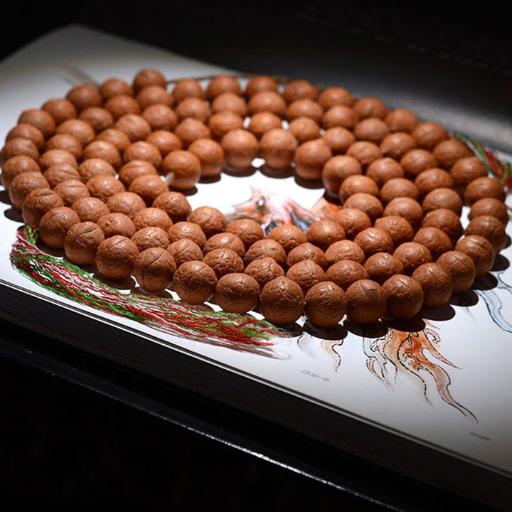 Buddha Stones 108 cuentas Mala Nepal semilla Bodhi suerte riqueza borla pulsera