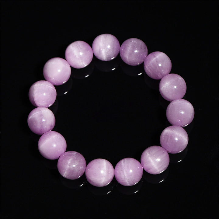 Pulsera de crecimiento espiritual de amor de kunzita natural con Buddha Stones