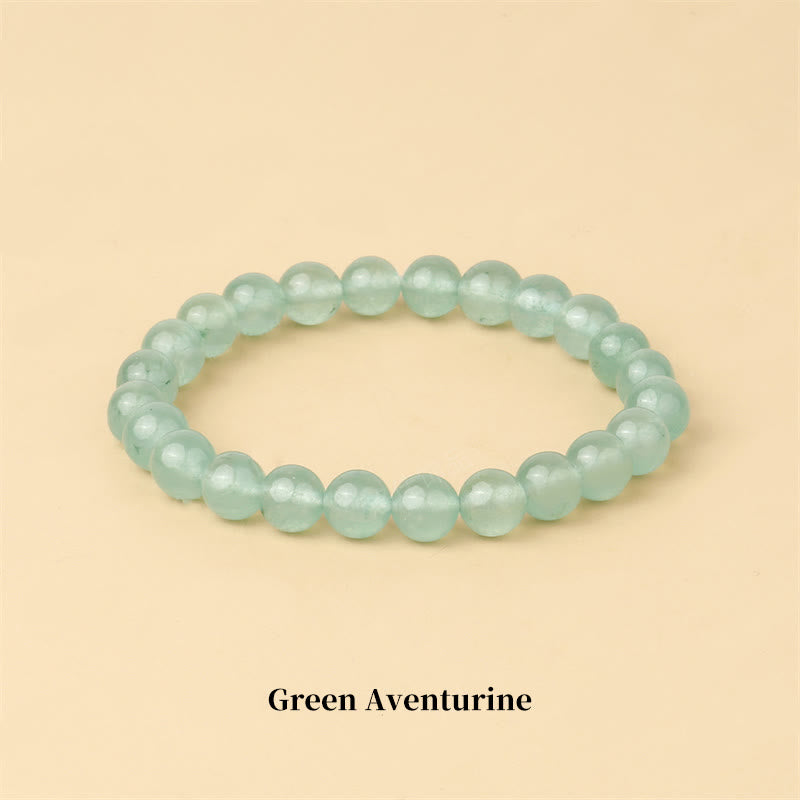 Pulsera de cuentas curativas de cuarzo con piedra natural de piedras de Buddha Stones - 8 mm - Aventurina verde - image 18