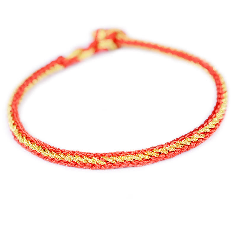 Pulsera de nudo de paz de ocho hilos hecha a mano con cuerda bicolor de Buddha Stones