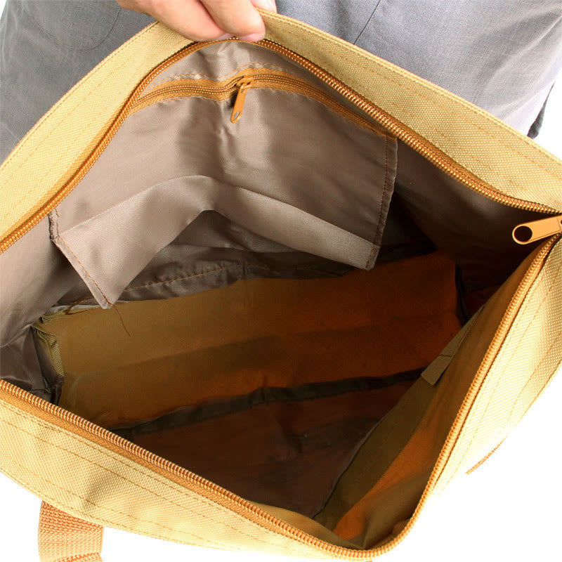 Bolsa de hombro de lona con patrón de bordado de loto para práctica de la mente espiritual