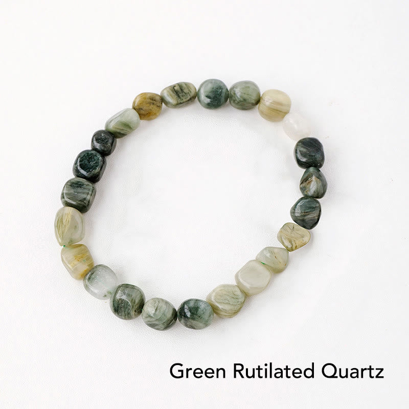 Pulsera de conciencia espiritual de piedra de cristal de forma irregular natural