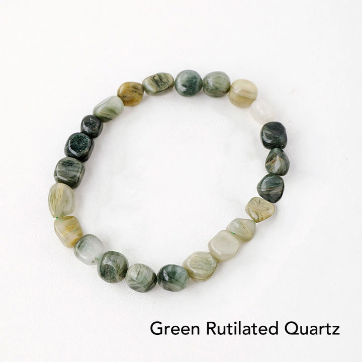 Pulsera de conciencia espiritual de piedra de cristal de forma irregular natural