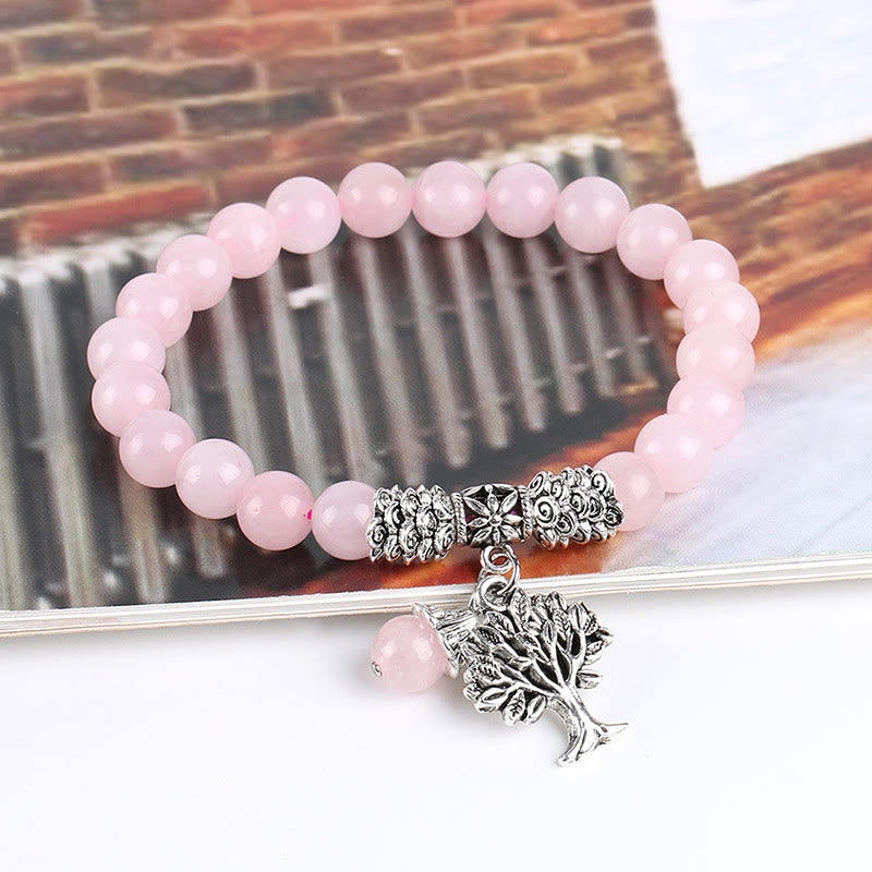 Pulsera elástica con amuleto de la suerte, árbol de la vida, Buddha Stones