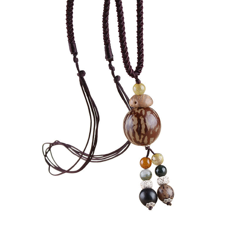 Collar con colgante de armonía de la sabiduría del loto de la semilla de Bodhi de las Buddha Stones - image 12