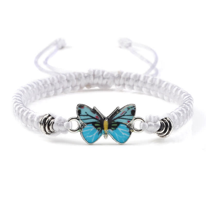Pulsera con dije de hilo de amor y libertad de mariposa con Buddha Stones