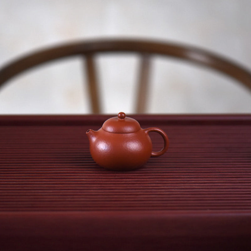 Tetera de kungfú de arcilla púrpura marrón Wen Dan hecha a mano con Buddha Stones Yixing