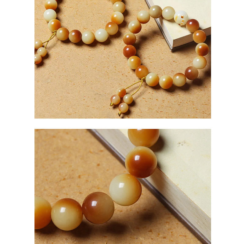 Pulsera de sabiduría de la paz con garra y semilla de Bodhi Natural de Buddha Stones
