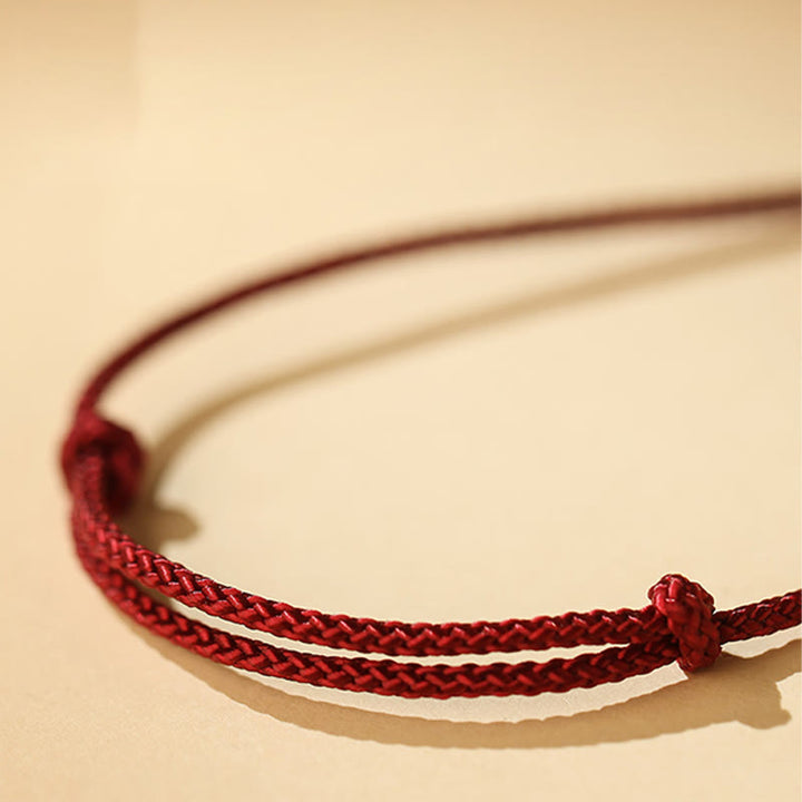 Collar con colgante de cuerda de protección de la diosa de la riqueza Zakiram de plata de ley 925 tibetana con Buddha Stones