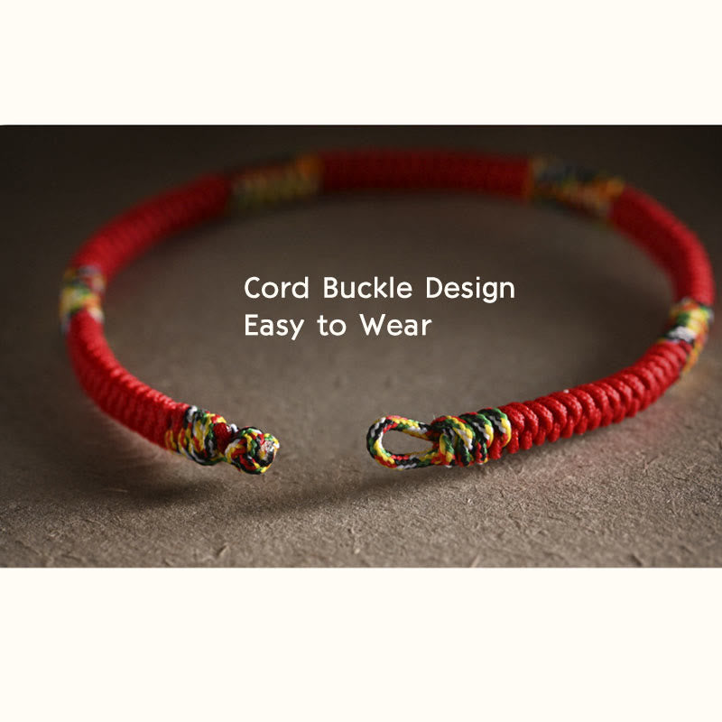 Pulsera de la suerte con protección de cuerda y nudo King Kong de cinco colores