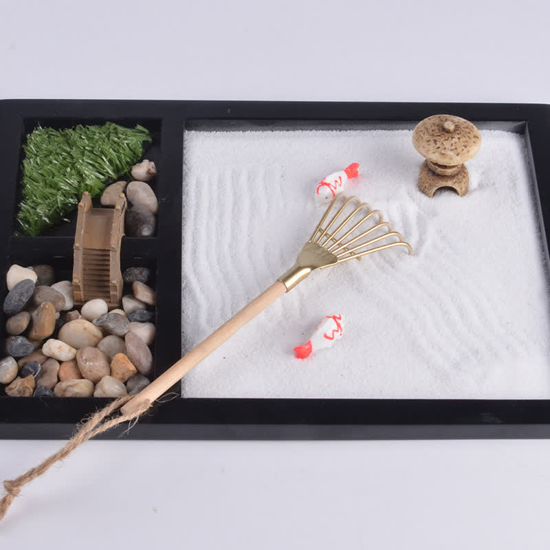 Pez Koi Pequeño Puente Calma Paz Meditación Zen Jardín Decoración