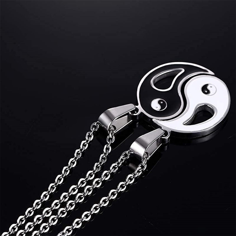 2 piezas collar de pareja con colgante Yin Yang