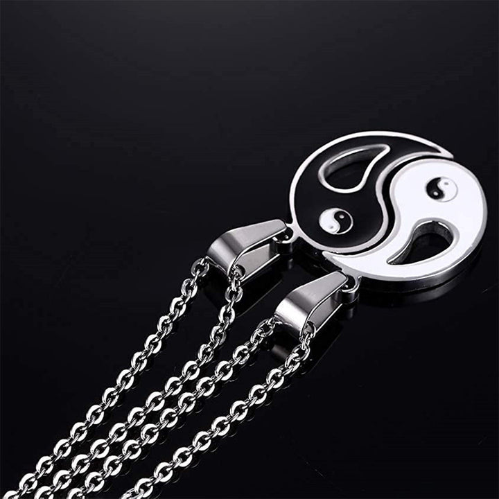 2 piezas collar de pareja con colgante Yin Yang