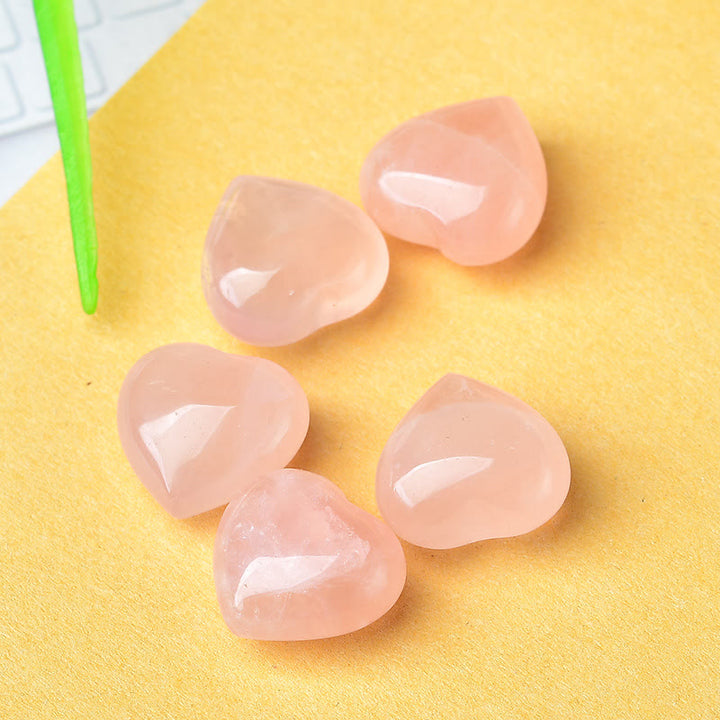 Decoración de amor con piedra de ojo de tigre, amatista natural - Cristal rosa*5 piezas - image 4