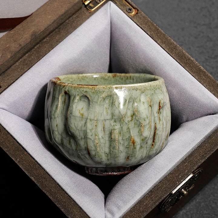 Buddha Stones hechas a mano, textura de hielo agrietada Simple, taza de té de cerámica china Jianzhan, taza de té de Kung Fu