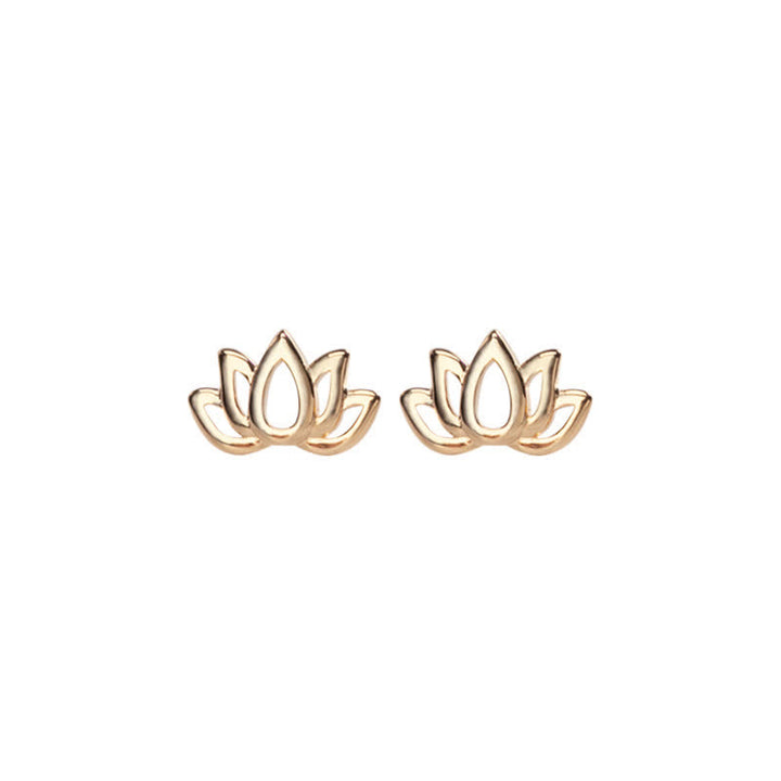 Pendientes de bendición de flor de loto de plata de ley 925 con Buddha Stones - image 7