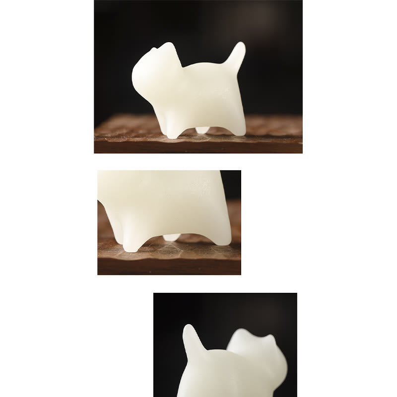 Buddha Stones, 2 uds., Mini gato lindo, piedra luminosa, gato de la suerte, decoración energética - image 9