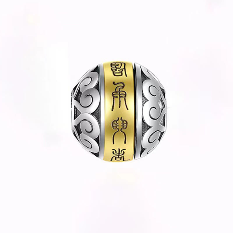 Buddha Stones taoísta Mantra de nueve caracteres grabado amuleto equilibrio collar colgante giratorio
