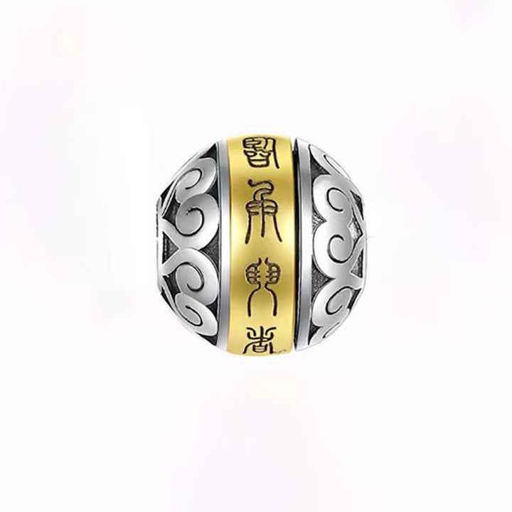 Buddha Stones taoísta Mantra de nueve caracteres grabado amuleto equilibrio collar colgante giratorio