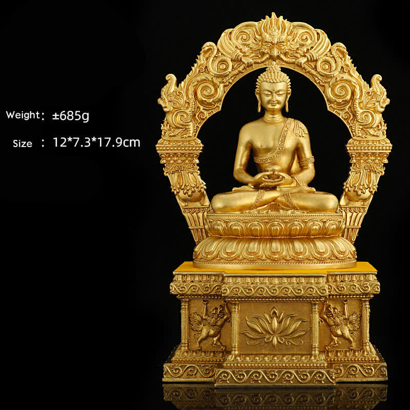 Figura de Buda medicinal Shakyamuni Amitabha, estatua de cobre de serenidad, decoración del hogar