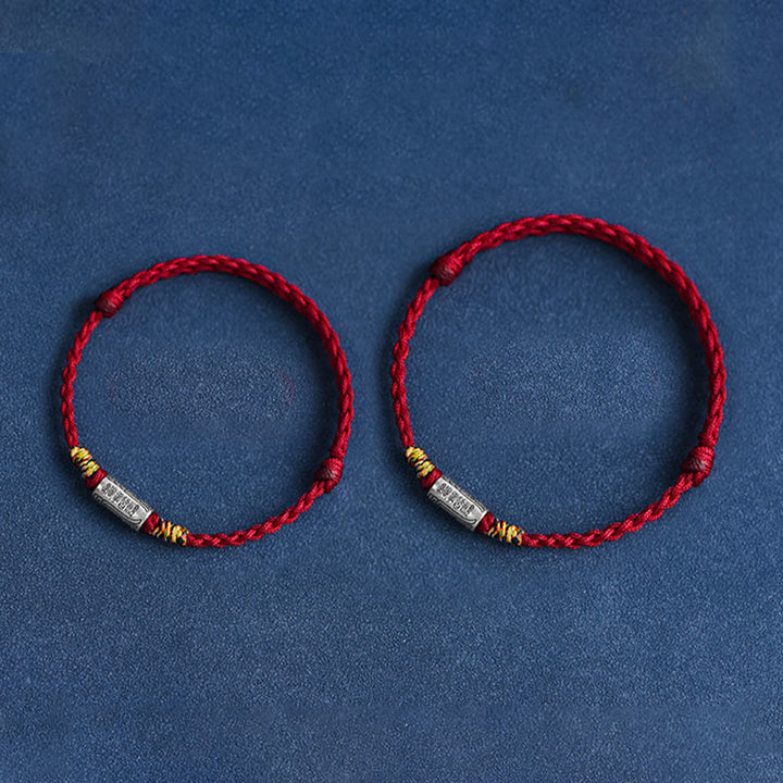 Pulsera tobillera de plata de ley 925 hecha a mano con Buddha Stones, todo va bien, diseño de protección y resistencia