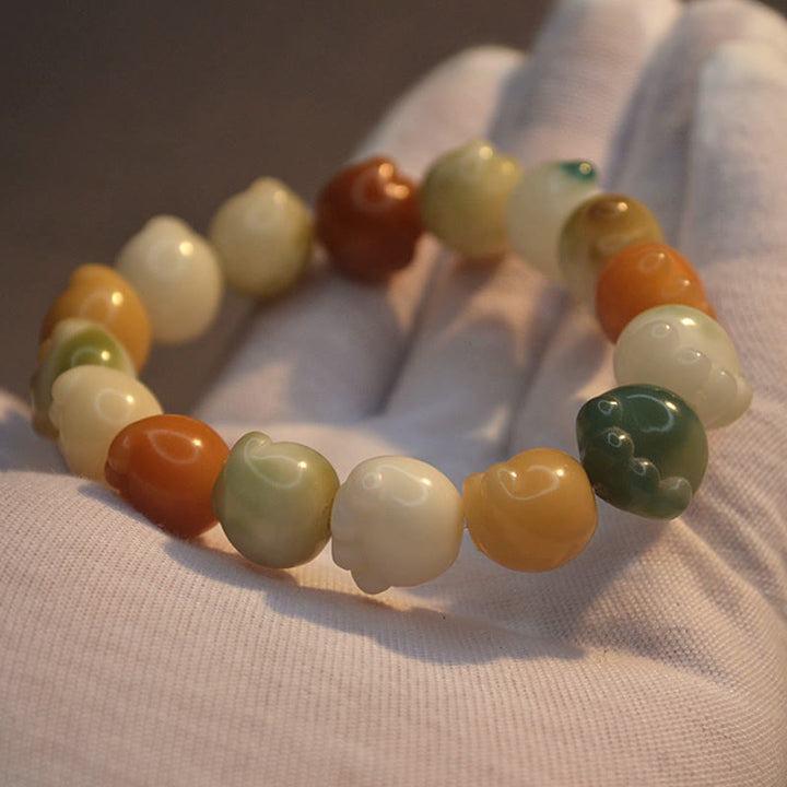 Pulsera de armonía tranquila con Buddha Stones , semillas Bodhi multicapa, linda pata de gato - image 5