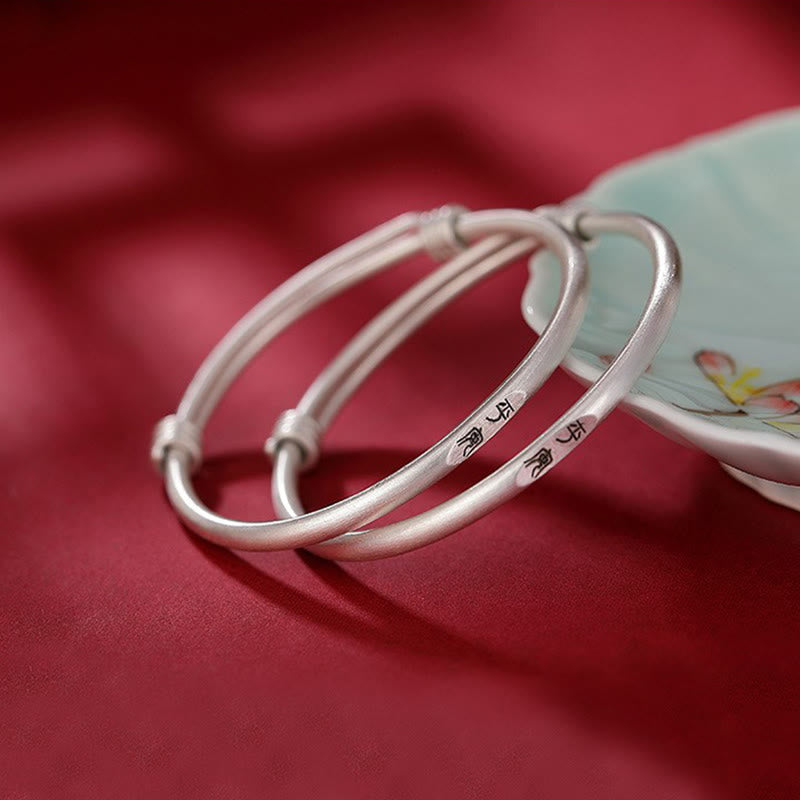 Pulsera para niños con Buddha Stones de plata de ley 999, protección de la paz y la alegría