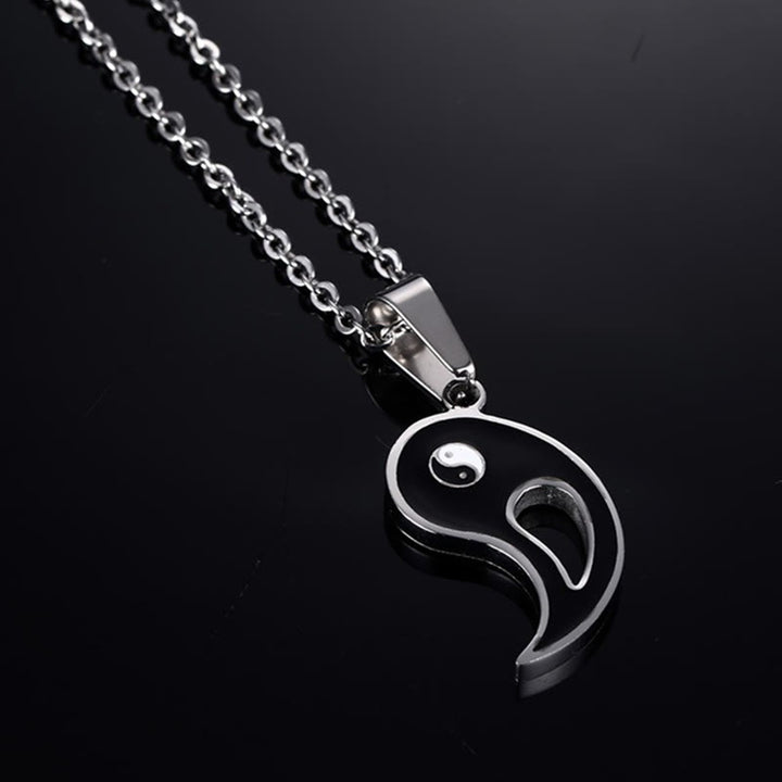 2 piezas collar de pareja con colgante Yin Yang