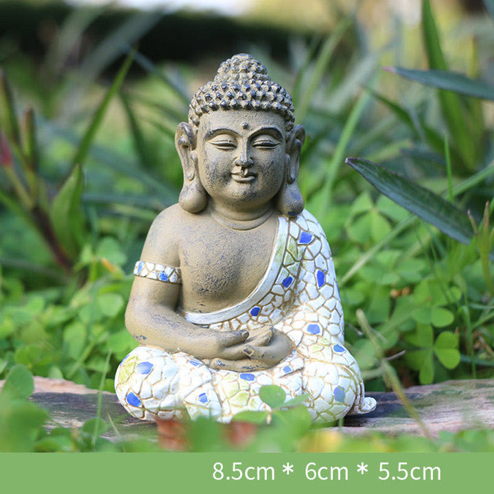 Estatua de resina de serenidad de Buda Zen meditando, decoración del hogar