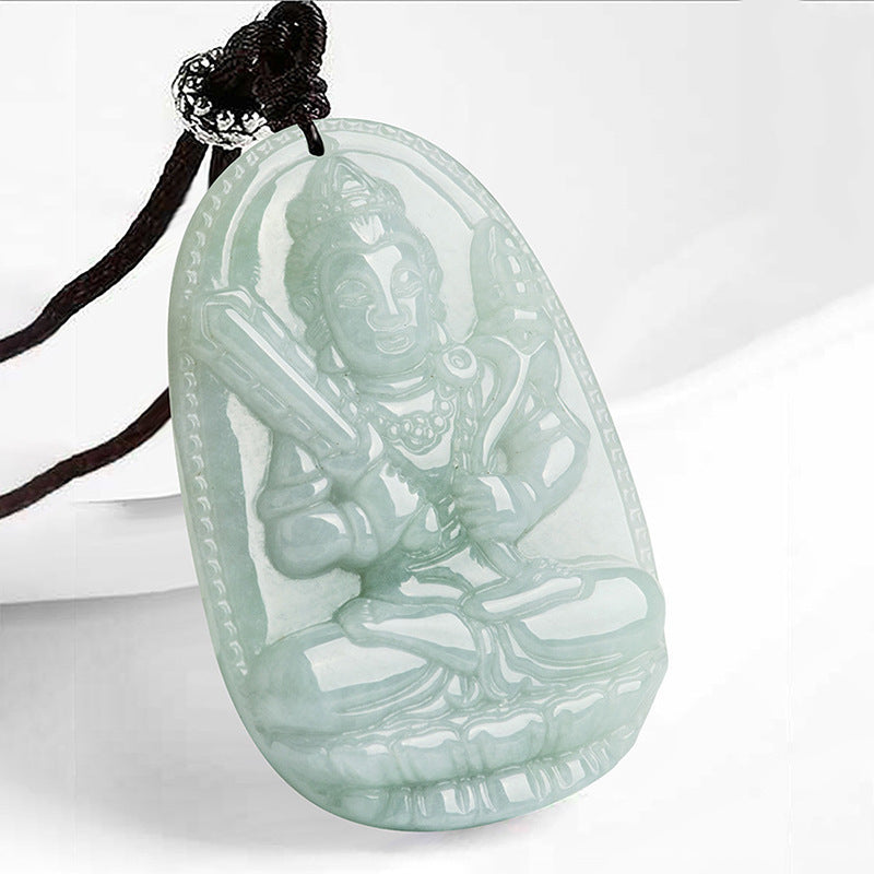 Buddha Stones Zodíaco Chino Buda Natal Jade Riqueza Prosperidad Collar Colgante - Buey/Tigre - image 3