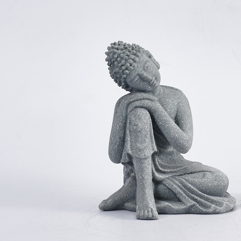 Buddha Stones Sentado Meditación Buda Bendición Compasión Decoración