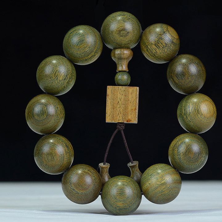 Pulsera curativa de sándalo verde tibetano con Buddha Stones - image 2
