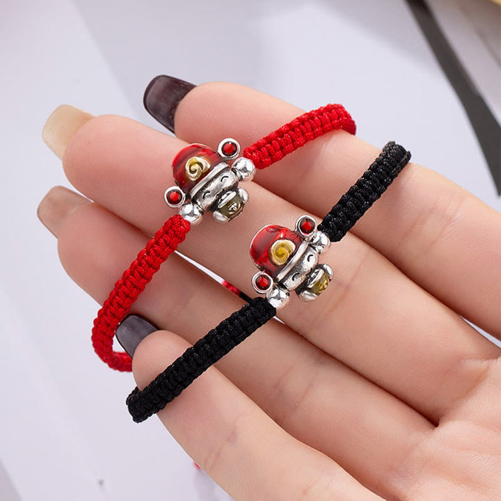 Pulsera trenzada de fuerza de la suerte, hilo hecho a mano, Dios de la riqueza , Buddha Stones