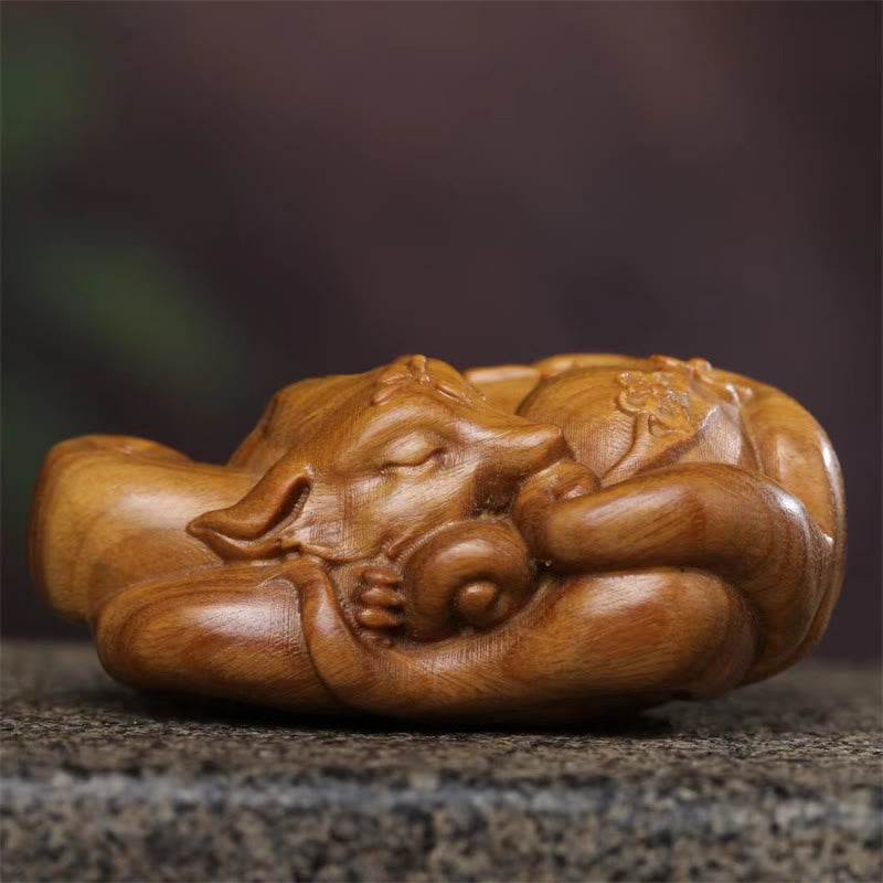 Mini zorro de nueve colas con Buddha Stones y sándalo verde, decoración de paz para coche. - image 3