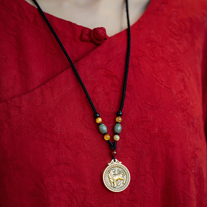 12 colgante del collar de la fortuna de la riqueza del zodiaco chino - image 9